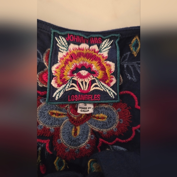 Johnny Was Sicilia Tiered Knit Dress Embroidered Details - Picture 9 of 10